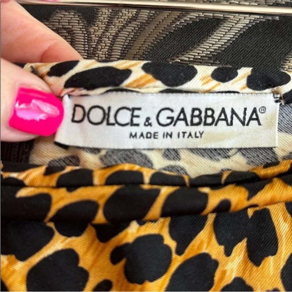 Dolce & Gabbana Vintage Leopard Print Midi Skirt - Picture 3 of 5